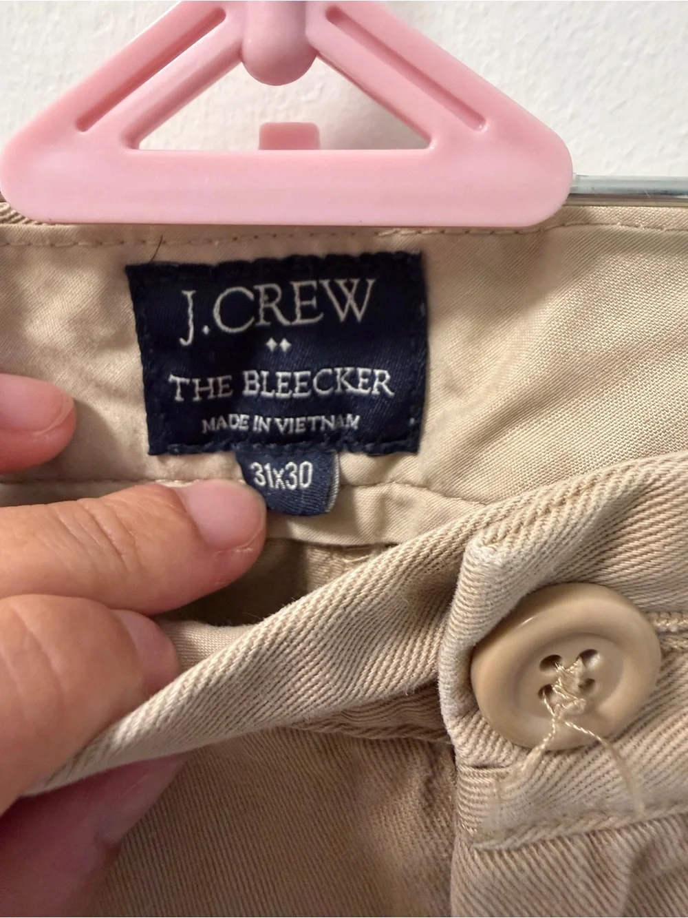 J.Crew The Bleeker Chino Pants Khaki Tan 31x30 Straight Leg Cotton